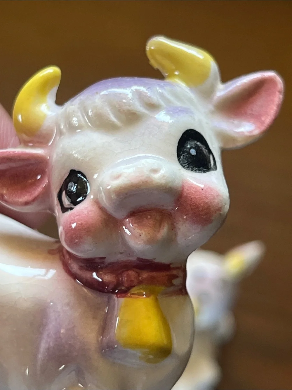 Vintage 1950s Ceramic Purple Cow Salt and Pepper Shakers - Made in Japan